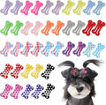 BENBO 40PCS Hair Clips for Dogs, 1 Inch Puppy Dog Barrettes Small Bone Snap Hair Clips Pet Grooming Bows Multicolor Dog Hairpin Headwear Mini Snap Hair Clips Hair Accessories for Small Dog Cat