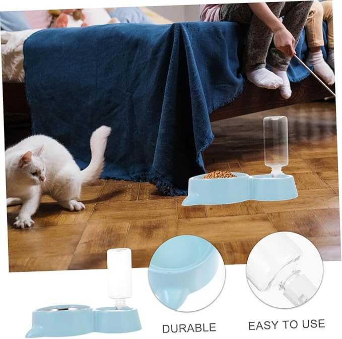 SUPVOX 1pc Pet Drinking Bowl Detachable Design Stainless Steel Pet Feeder for Cats and Dogs Easy to Lightweight and Portable Tip Water Container