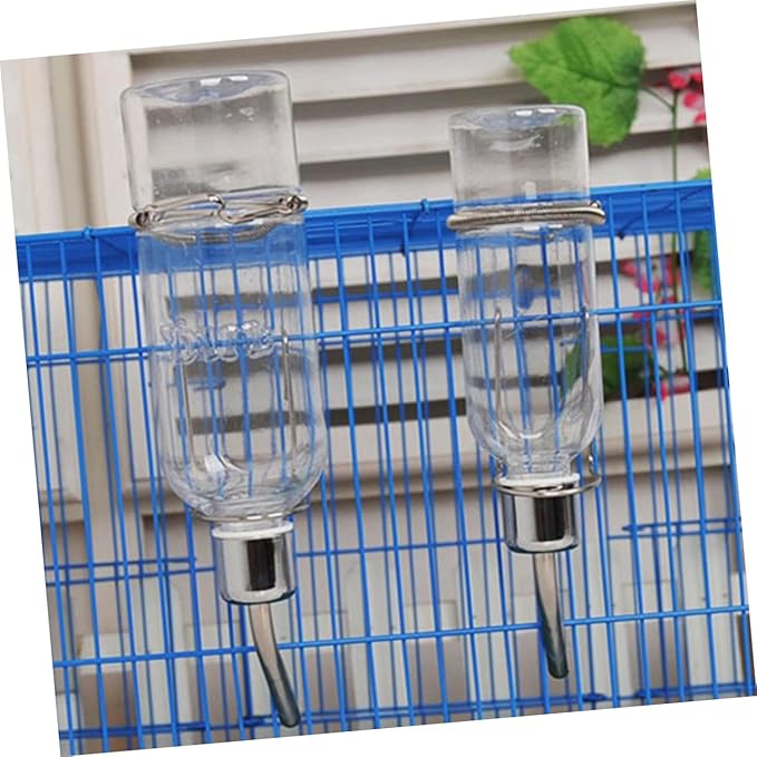 Stainless Steel Water Bottles Bunny Water Bottle Leakproof Water Bottles Rabbit Feeder Automatic Dog Waterer Cat Water Fountain Pet Water Dispenser Drinking Fountain Cage