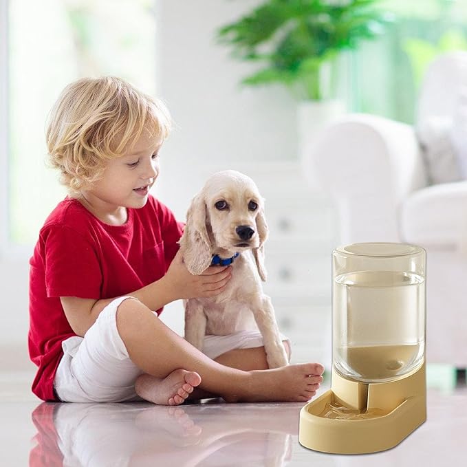 Automatic Feeder and Water Bowl Set and Small Dogs with Clear Food Storage Container Home Decors