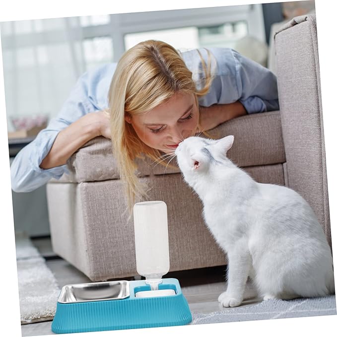 POPETPOP Detachable Pet Water Bowl with Fall Design Automatic Dog Water Dispenser Multi Function Feeder for Cats Dogs Material Suitable for Home Pet Shops