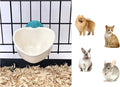 Choco Nose Patented Removable Heart Shaped Food Bowl for Dogs/Puppies/Rabbits/Cats/Guinea Pigs/Chinchillas/Birds -Water Dish for Small Pets or Animals - for Wire Cages or Crates 8 oz, Aqua (C607)