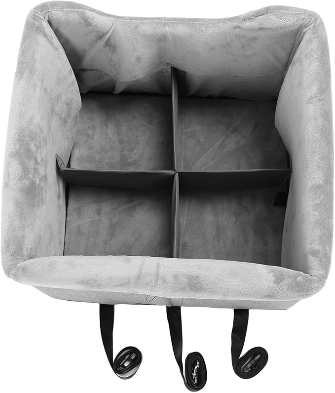 Dog Car Seat for Small Dogs, Portable Dog Booster Seat with Adjustable Strap, Oxford Fabric Elevated Pet Booster for Car Travel