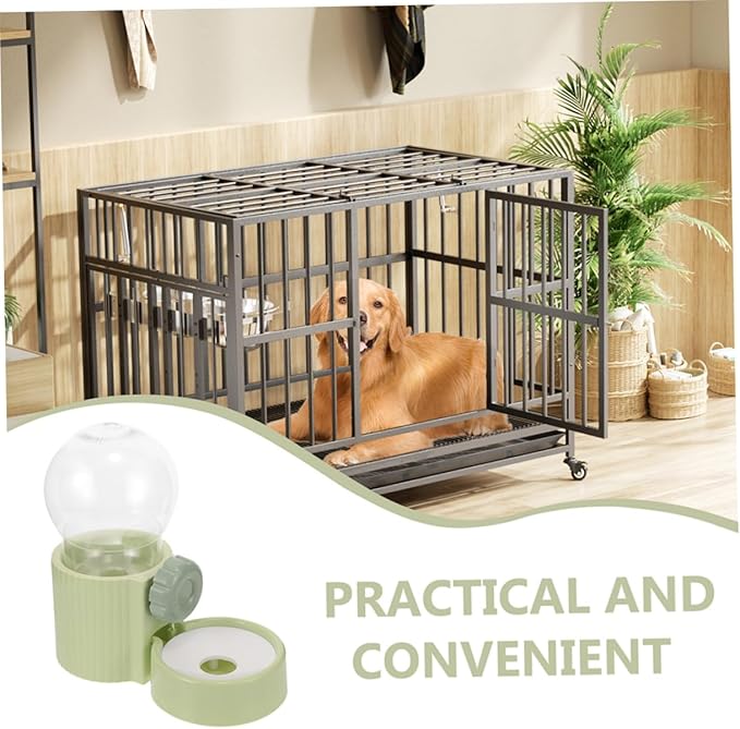 YARNOW 2pcs Hanging Automatic Dog Water Dispenser and Feeder for Pets Convenient Cage Water and Food Supplies for Dogs and Cats Leak Design Easy to Install