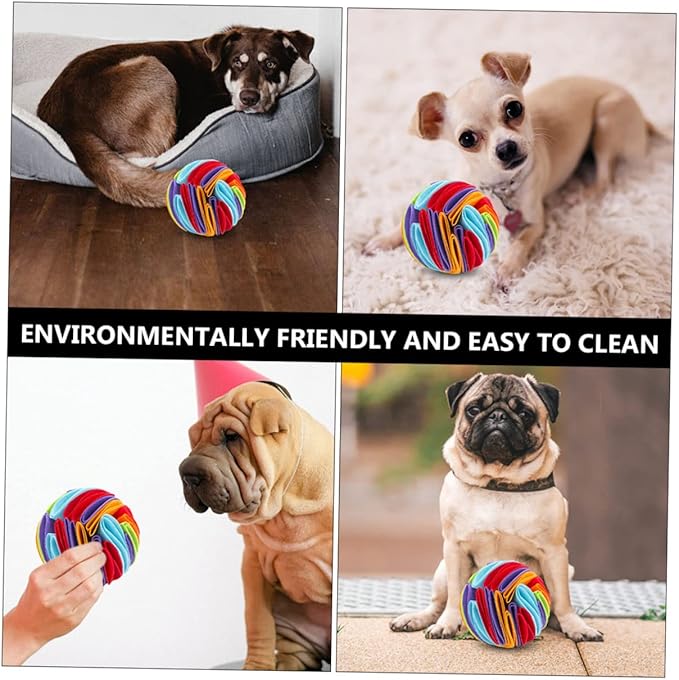 BESPORTBLE 2pcs Dog Teething Toys Sniffing Balls Interactive Pet Snuffle Balls Slow Feeding Dog Toys for Puppies