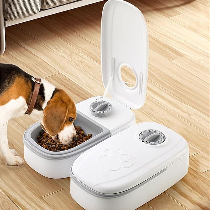 Automatic Feeder Timed Feeding 350ml Capacity Portion Control Single/Double 48 Hour Timer Dry/Wet Dispenser Pet Dispenser for Cats