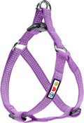 Pawtitas Reflective Step-in Dog Harness – Adjustable No-Pull Vest for Puppies to Seniors, Safe & Comfortable, S Orchid