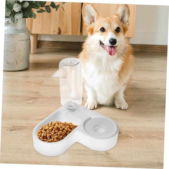 Automatic Water Feeder Cat Food Bowl Unique Design Easy to Clean Non-tip Pet Feeding Station for Cats and Dogs for Home Use with Detachable Water Bottle