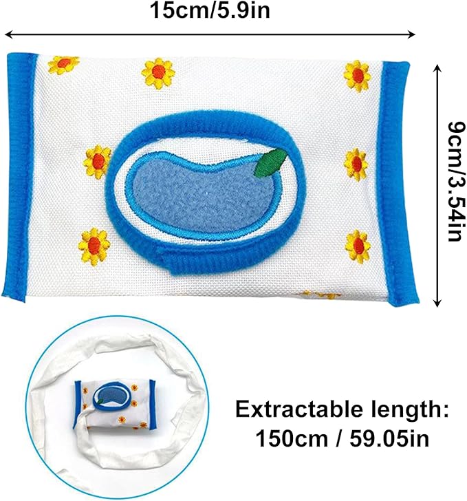 Snuffle Toys for Dogs - Foraging Enrichment Game | Tissue Box Snuffle Toy with Hidden Treat Pockets for Indoor Outdoor Home Living Room Puppy Pets Medium Large Breeds Play