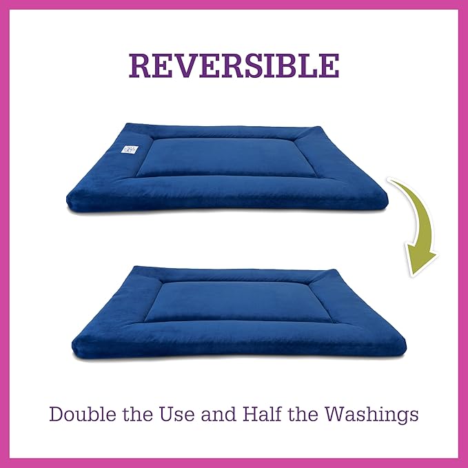 Pet Dreams Dog Crate Pad - Washable Kennel Mat, Crate Pads for Dog Cages, Non-Toxic, Flat Indoor Cat Bed, Fits iCrate 18, 24, 30, 36, 42, 48 Inches (Pink, Large, 36")
