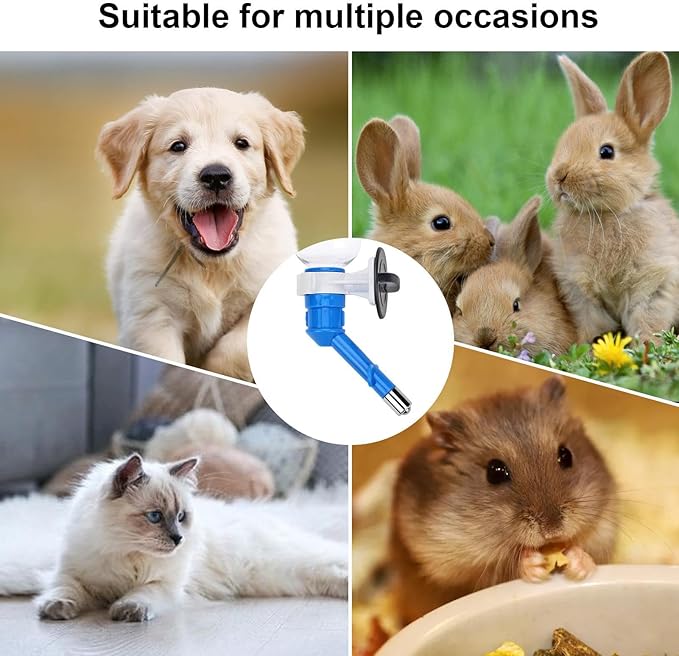Dog Water Bottle Head | Heavy Duty Sturdy Pet Drinking Nozzle - Multifunctional No-Drip Water Dispenser Fountain Reusable Automatic Dogs Feeder Nozzle for Dogs