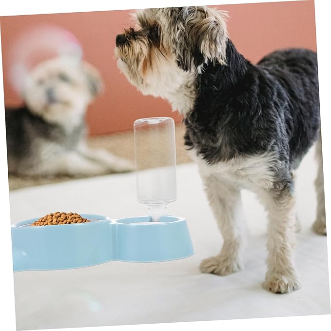 Happyyami 1pc Automatic Dog Water Dispenser Pet Feeding Tool Bowl for Dogs and Cats Capacity Easy to Dual Use Water Food Container Cat Ear Design