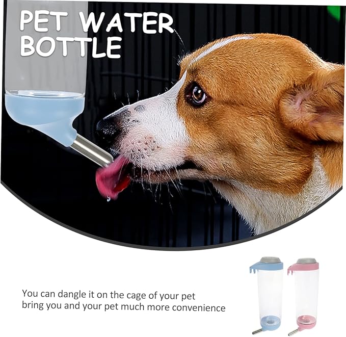 Garneck 2pcs Pet Automatic Water Feeder for Dogs and Cats Hanging Water Dispenser Capacity Easy to Install Keeps Pets Dry and Comfortable