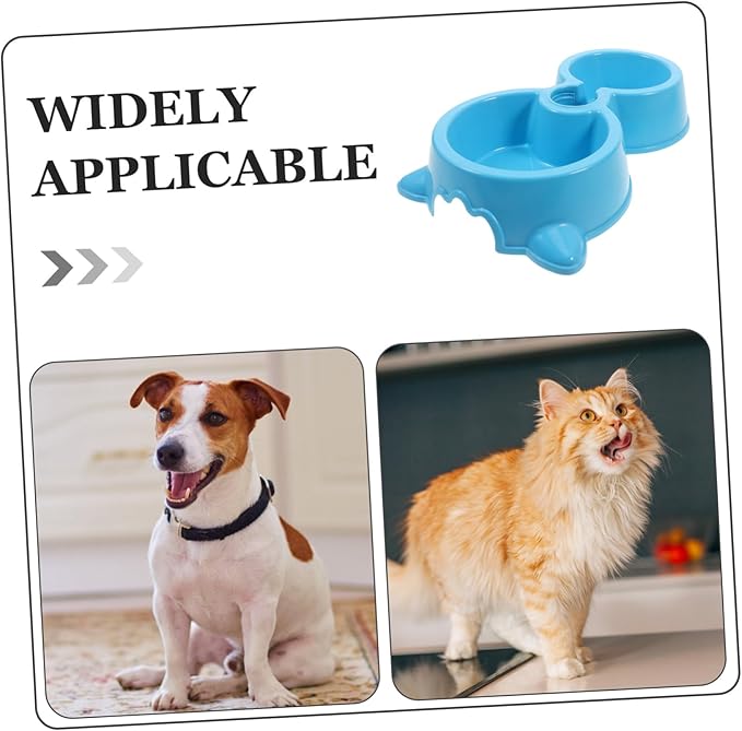 Totority Automatic Water Bottle Dog Bowl Pet Feeder for Dogs Dual Bowl Dispenser Abs Plastic Easy to Clean