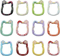 Mini Cat Shape Carabiner Keychain Clips, Cute and Secure Keychain Hooks for Water Bottles, Dog Leashes, Everyday Use, (12 Pack)