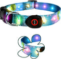 Light Up Dog Collar, LED Dog Collar Glow in The Dark - USBC Rechargeable, 3 Flashing Modes Adjustable Glow Collar, Safety Fashionable Cute Dog Light Up Collars for Medium Large Dogs Green