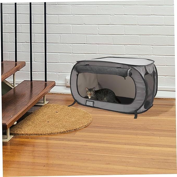 Happyyami Portable Dog Bed Non Slip Car Seat Cushion for Travel Multifunctional Design Lightweight and Easy to Store for Cars and Outdoor Use Grey