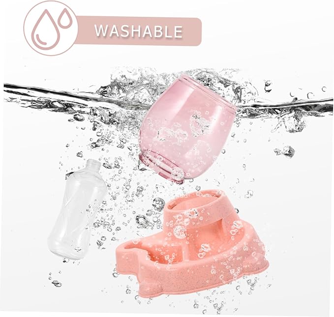 1PC Automatic Cat Water Dispenser and Dog Bowl Feeder Non Slip Design Prevents Wetting Pets Hair for Cats and Dogs Promotes Healthy Eating Habits