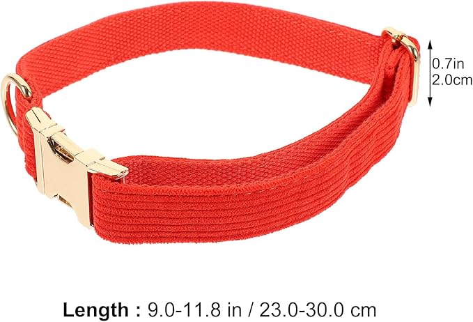 Homoyoyo Adjustable Puppy Collar with Metal Buckle, Xs Cloth Dog Neck Circle, Simple Design Heavy Duty Pet Neckwear for Small and Medium Dogs