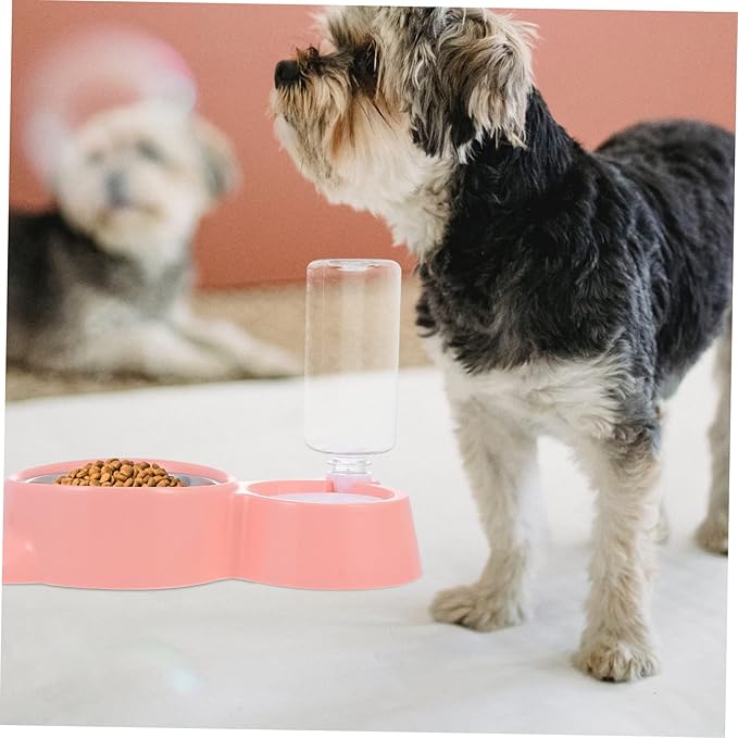 SUPVOX 1pc Automatic Pet Water and Food Dispenser Cat Ear Design Water Bottle Non- -Resistant Bowl for Dogs and Cats Easy to Dual-use Feeding