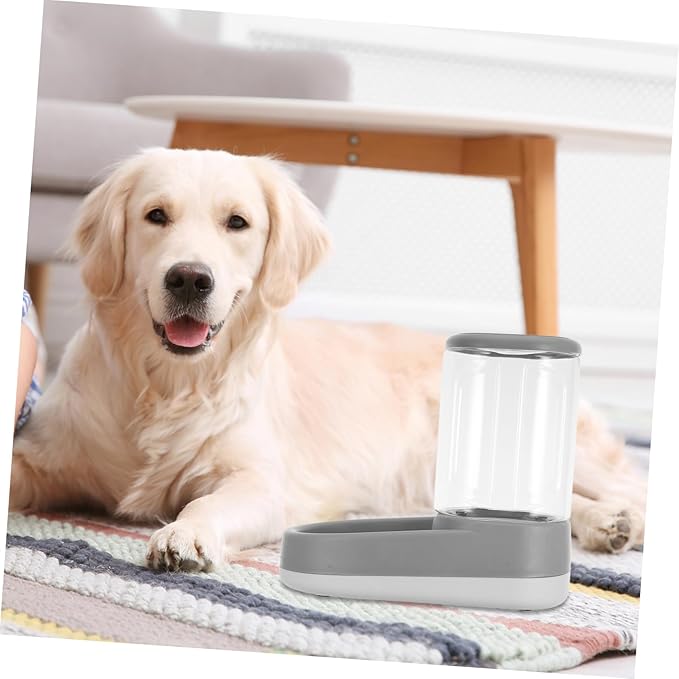 GANAZONO Automatic PET Feeder and Water Dispenser for Dogs and Cats Gravity Operated Food Grade Plastic 2.5L Capacity No Spill Design for Small and Large Pets