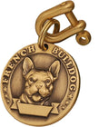 Vintage Pure Copper Pet ID Tags,Personalized Dog Tags,Three-Dimensional Relief Pet Pattern,Lettering on The Front and Back,Custom Pet Tags (B16-French Bulldog)