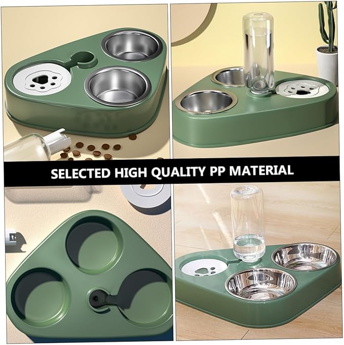 NOLITOY Automatic Pet Water Dispenser Stainless Steel Food Bowls Capacity Cat Water Bowl for Dogs and Cats Non-Leak Design Healthy Feeding