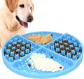 Bangp Silicone Dog & Cat Lick Mat and Slow Feeder,Extends Mealtime for Fast Eaters and Reduces Anxiety,Heavy-Duty Design,Dishwasher Safe,Perfect for Yogurt,Treats,Peanut Butter (Blue)