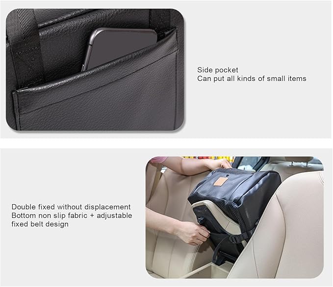 Center Console Dog Car Seat, Adjustable Breathable Multipurpose Portable Pet Car Seat with Soft Cushion Safety Belt, Dogs Armrest Booster Seat for Small Dog