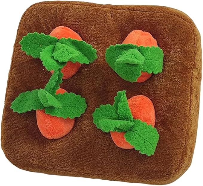 Snuffle Mat for Dogs, Carrot Foraging Toy, Fleece Sponge Cotton, Puppy Sniffing Mat, Dog Training Pad, Interactive Nose Work, for Living Room, Rainy Days, Apartment