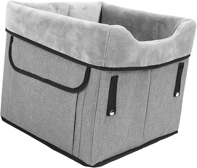 Dog Car Seat for Small Dogs, Portable Dog Booster Seat with Adjustable Strap, Oxford Fabric Elevated Pet Booster for Car Travel