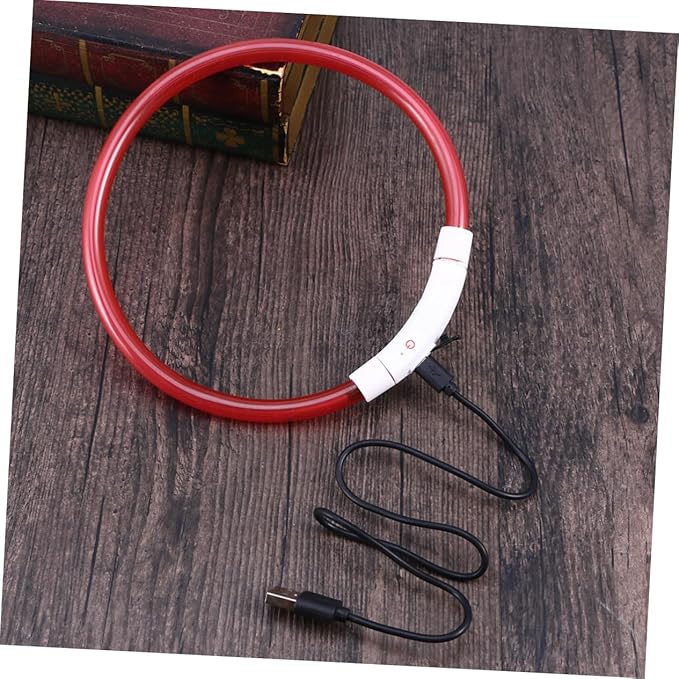 HANABASS Led Glowing Pet Dog Collar USB Rechargeable Dog -Saving Design for Night Visibility