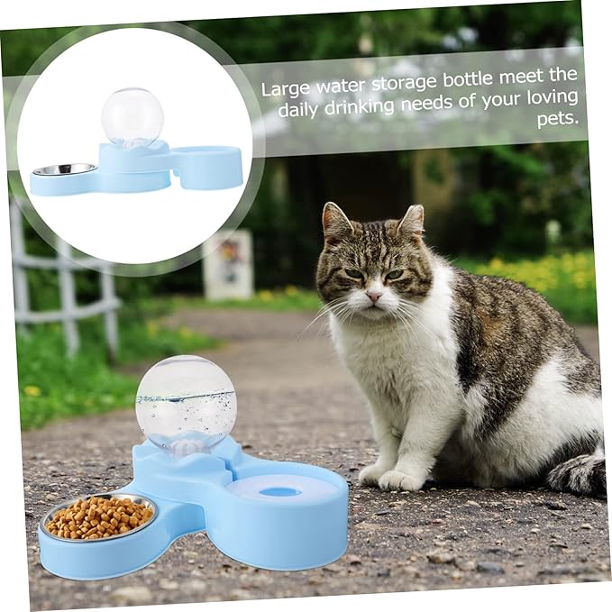 1pc Rotatable Cat Water Fountain Automatic Dispenser Food Bowl for Cats Easy to Lightweight Design for Indoor Use