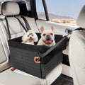 Dog Car Seat for Small Dogs,PU Leather MediumPet Car Seat Boosters,Puppy Cat Carseats with Washable Removable Cover(Black, Medium)