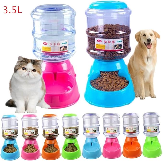 HANABASS Automatic Pet Feeder for Large Dogs Capacity Non-Slip Base Easy to Clean Leakproof Pet Food Bowl