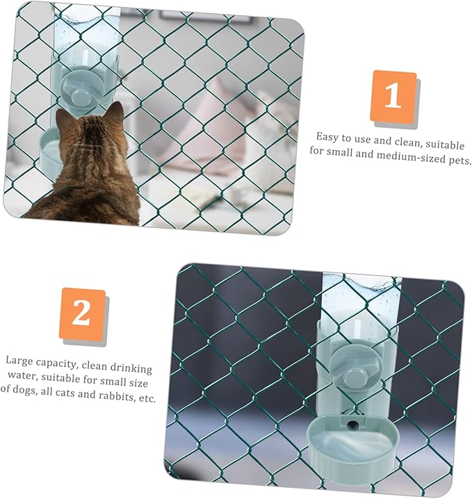Happyyami Automatic PET Water Feeder for Cats Dogs Hanging Design Tip Plastic Water Dispenser for PET Feeding Supplies
