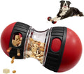 Interactive Dog Treat Dispensing Toy, Adjustable Puzzle Feeder Ball for Slow Feeding & Mental Stimulation, Rolling Enrichment Toy to Keep Dogs Busy Indoors (Red)