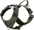 ICEFANG Dog Strap Harness with 4 x Metal Buckles,for Medium Sized Dog,K9 Vest,Y-Shape Chest,Adjustable Pet Harness,No-Pull Front Leash Clip (Medium (Pack of 1), Green)