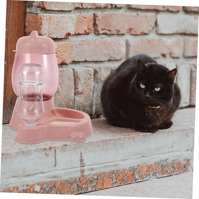 Kisangel 1pc Automatic Pet Feeder and Water Dispenser Dual Function Bowl Non-Spill Design Use Practical for