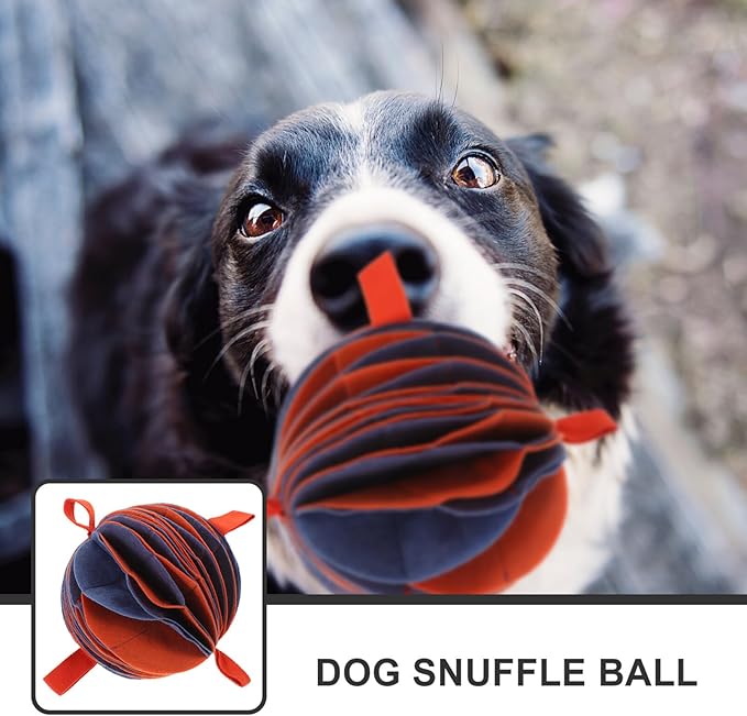 NOLITOY Dog Snuffle Toy for Dogs Interactive Food Dispensing Puzzle Toy Engaging Slow Feeder for Mental for Playtime and Foraging