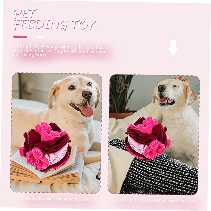 SUPVOX Pet Dog Sniff Toy Chewing Ball for Puppies Slow Feeder Interactive Plaything Helps Reduce Destructive Behavior Enhances Sniff Training Compact for Easy Storage
