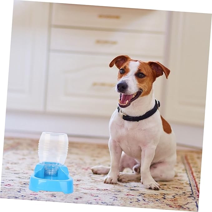 VANZACK Blue Pet Water Feeder Automatic Puppy Drinking Tool Non Tip Design for Home and Pet Shops Material Smooth Surface for Dogs and Cats