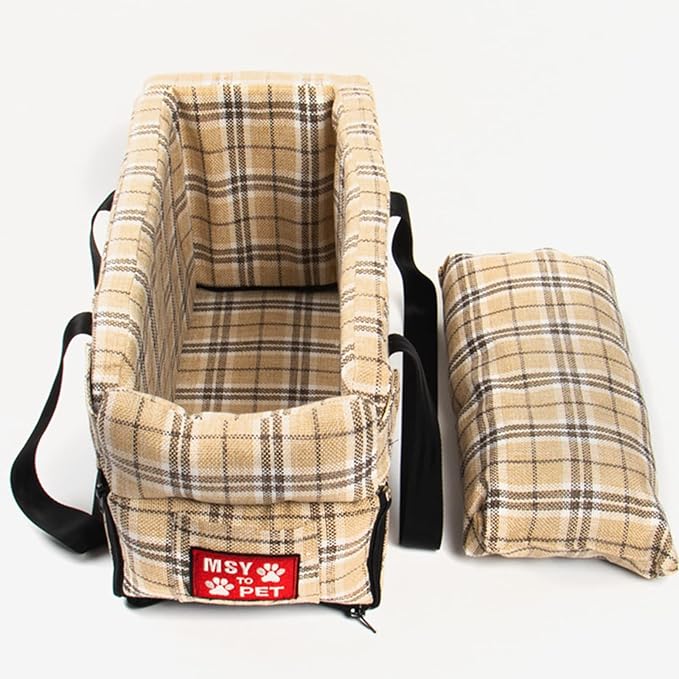 Dog Seat Centre Console Car for Small Dogs and Cats,Dog Booster Car Seat Arm Rest Dog Car Seat,Non-Slip Dog Car Seat Travel Pet Carrier Bed Front Carseats Carrier Bag Dog Basket