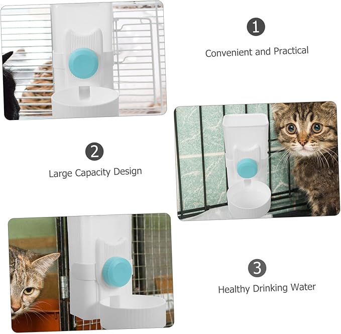 Automatic Pet Water Dispenser for Dogs and Cats Easy Install Hanging Waterer Body for Easy Monitoring for Cages and Crates Convenient Pet Water Feeding