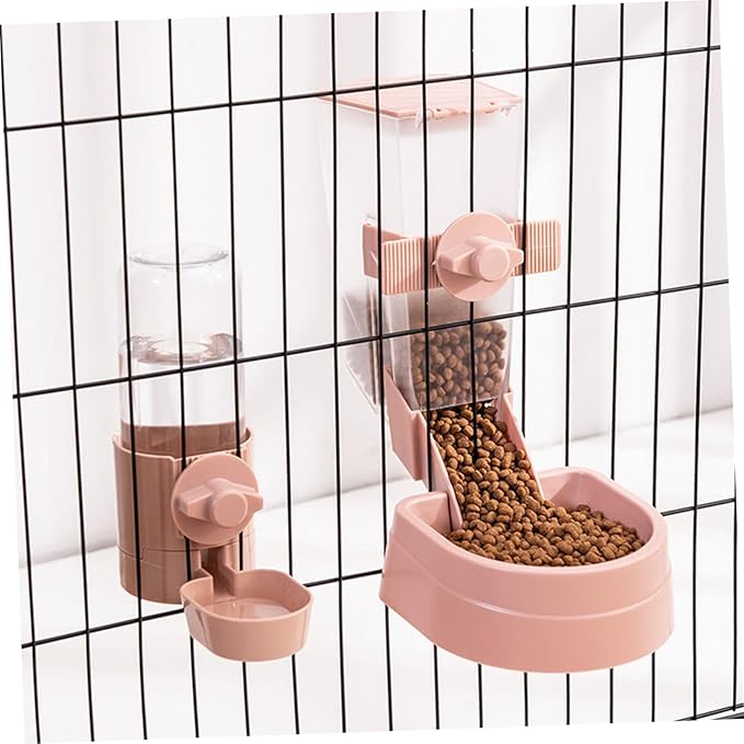 Pet Feeder and Water Dispenser for Cats Dogs Automatic Cat Feeder Cage Accessory