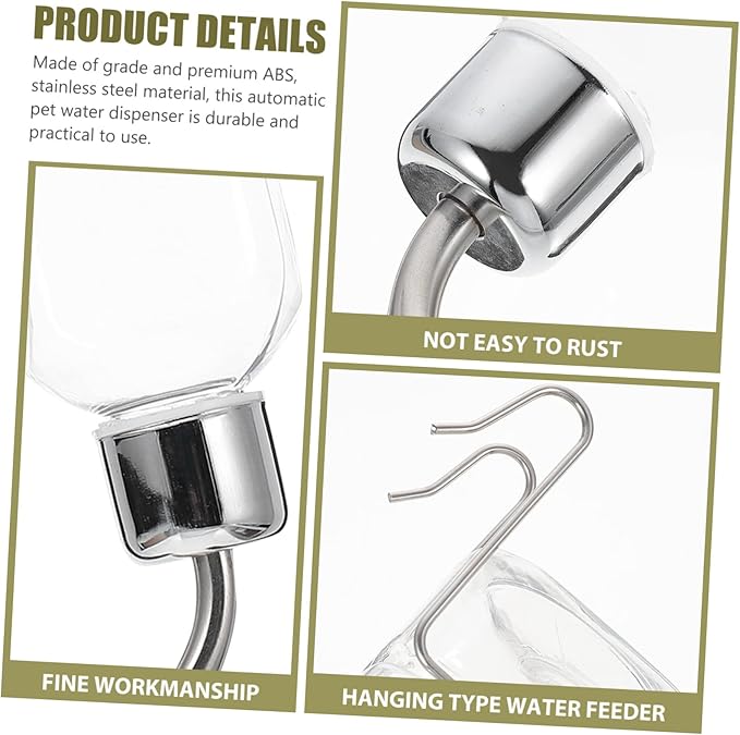 Automatic Pet Water Feeder Leak Hanging Water Dispenser for Cats and Dogs Easy-Clean Design Provides Happy Drinking Experience