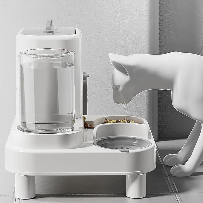 2 in 1 Dog Food Dispenser - Multifunctional Feeding Container with Water Bottle, Portable Food Storage | Detachable Waterer, Indoor and Outdoor Travel Accessory, Convenient Care Solution for D