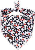 Valentine's Dog Bandana, UP URARA PUP Soft Cotton Adjustable Pet Scarf for Small, Medium, and Large Dogs, Cute and Comfortable Dog Accessory,L