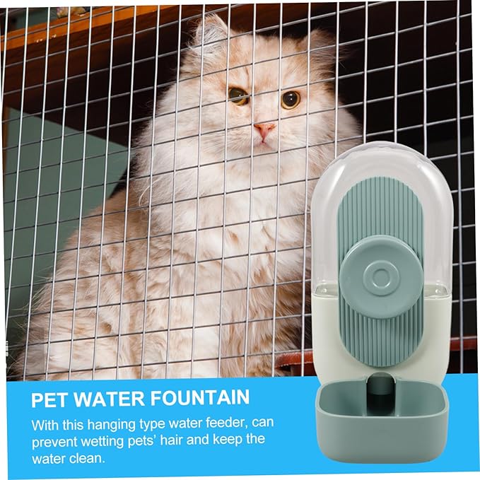 POPETPOP Pet Water Dispenser for Dogs and Cats Hanging Gravity Feeder No Leak Automatic Water Bowl Body for Easy Observation for Pet Cages