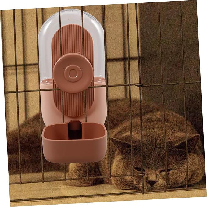 YARNOW Automatic Hanging PET Water Feeder Cage Mounted Dog Cat Water Dispenser Convenient Fill Design for Small Animals